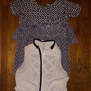 3 Boutique Blouses Sz Medium